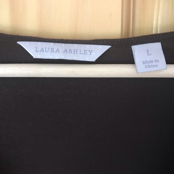 Laura Ashley bling studded drape neck top size L - Picture 5 of 9